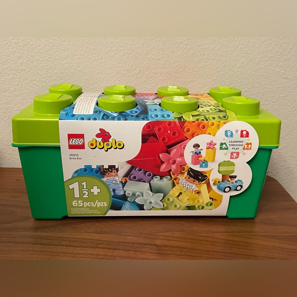 LEGO DUPLO 65-Piece Brick Box - Green, Red, Blue, Yellow